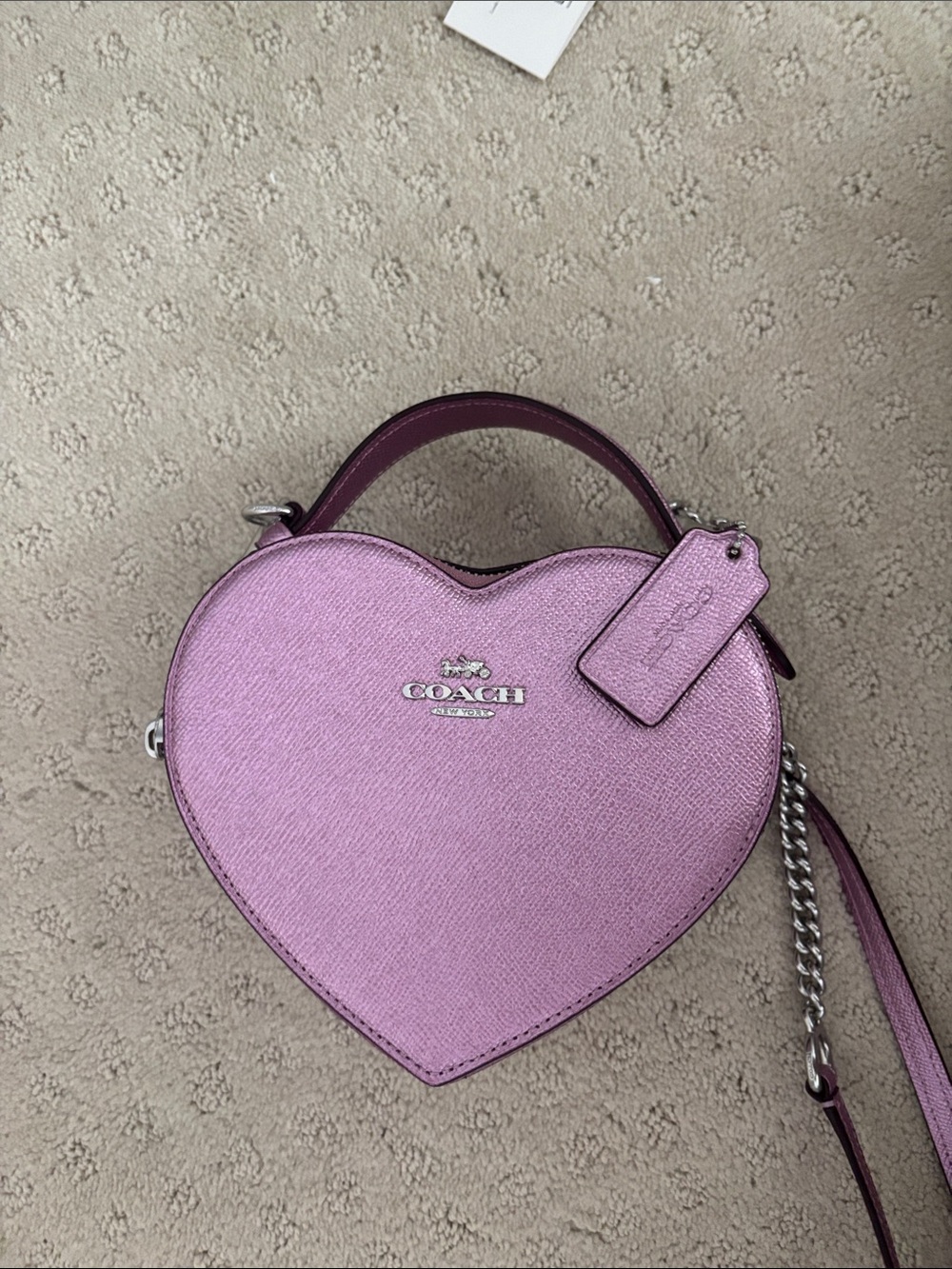 COACH Lilac/Purple Heart Crossbody Bag - Picture 6 of 6